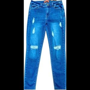 Ripped/Distressed Wax Jeans